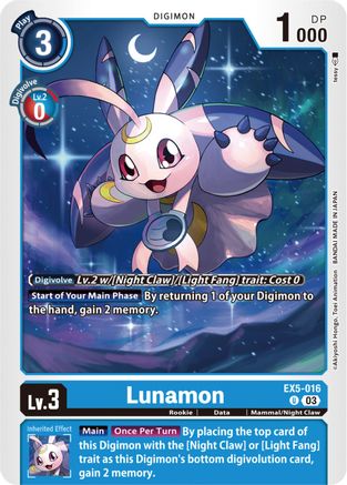 Lunamon (EX5-016)  Uncommon - Animal Colosseum