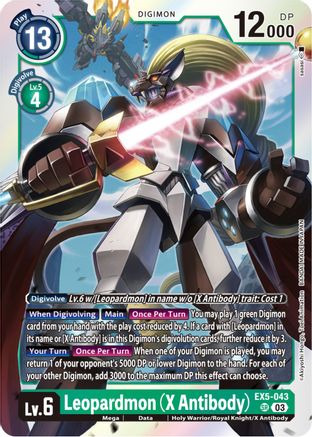 Leopardmon (X Antibody) (EX5-043) Foil Super Rare - Animal Colosseum