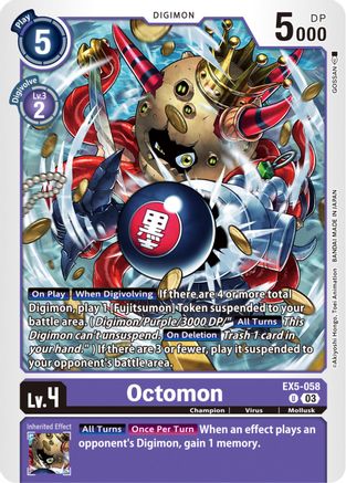 Octomon (EX5-058)  Uncommon - Animal Colosseum