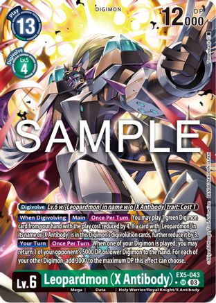 Leopardmon (X Antibody) (Alternate Art) (EX5-043) Foil Super Rare - Animal Colosseum