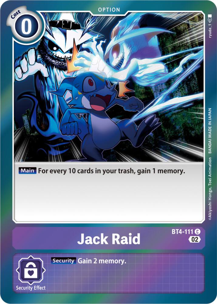 Jack Raid Resurgence Booster Reprint BT4-111 C (Resurgence Booster)  - Foil
