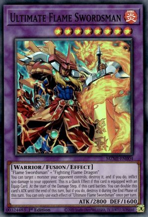 Ultimate Flame Swordsman (MZMI-EN004) - Super Rare - 1st Edition - Maze of Millennia