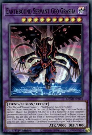 Earthbound Servant Geo Grasha (MZMI-EN031) - Super Rare - Maze of Millennia