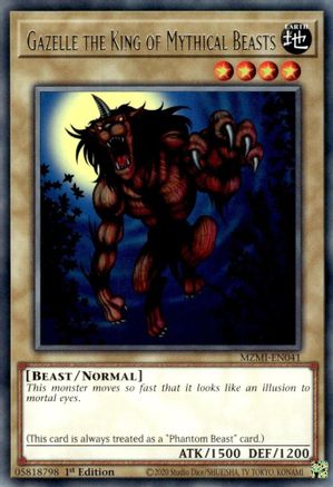 Gazelle the King of Mythical Beasts (MZMI-EN041) - Rare - Maze of Millennia
