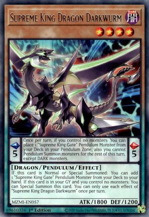 Supreme King Dragon Darkwurm (MZMI-EN057) - Rare - 1st Edition - Maze of Millennia