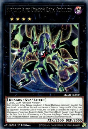 Supreme King Dragon Dark Rebellion (MZMI-EN060) - Rare - 1st Edition - Maze of Millennia