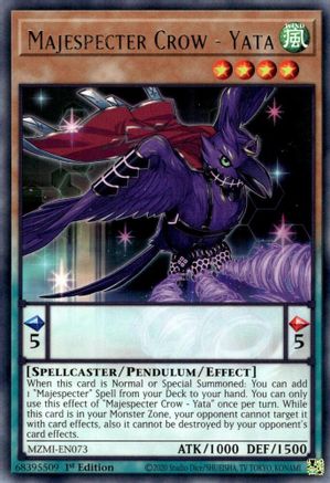 Majespecter Crow - Yata (MZMI-EN073) - Rare - 1st Edition - Maze of Millennia