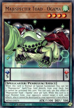 Majespecter Toad - Ogama (MZMI-EN074) - Rare - 1st Edition - Maze of Millennia