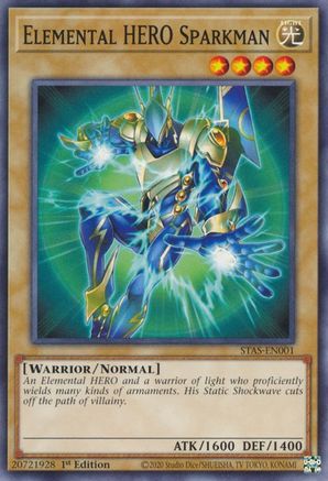 Elemental HERO Sparkman (STAS-EN001) - Common - 1st Edition - 2-Player Starter Set