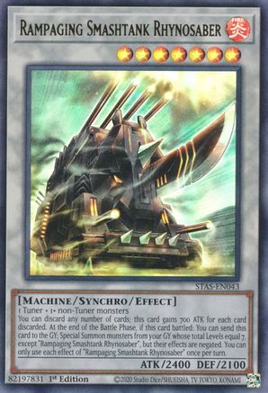Rampaging Smashtank Rhynosaber (STAS-EN043) - Ultra Rare - 1st Edition - 2-Player Starter Set
