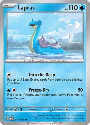 Lapras 16  - Common - SV: Paldean Fates