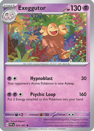 Exeggutor 24 Holofoil - Rare - SV: Paldean Fates