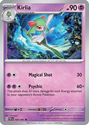 Kirlia - 028/091 28  - Uncommon - SV: Paldean Fates