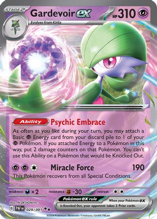Gardevoir ex - 029/091 29 Holofoil - Double Rare - SV: Paldean Fates