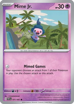 Mime Jr. - 031/091 31  - Common - SV: Paldean Fates