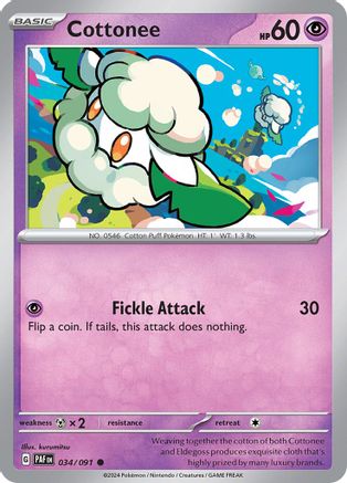 Cottonee 34  - Common - SV: Paldean Fates