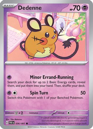 Dedenne 36  - Common - SV: Paldean Fates
