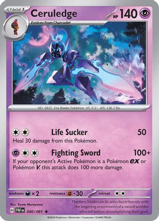 Ceruledge - 040/091 40 Holofoil - Rare - SV: Paldean Fates