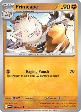 Primeape - 046/091 46  - Uncommon - SV: Paldean Fates