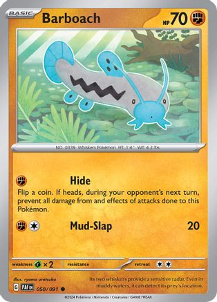 Barboach 50  - Common - SV: Paldean Fates