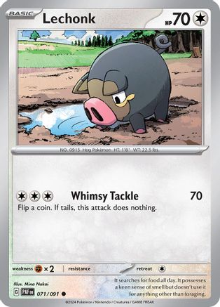 Lechonk - 071/091 71  - Common - SV: Paldean Fates