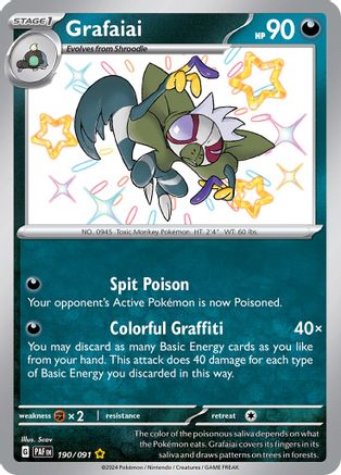 Grafaiai 190 Holofoil - Shiny Rare - SV: Paldean Fates