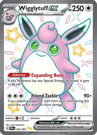 Wigglytuff ex 222 Holofoil - Shiny Ultra Rare - SV: Paldean Fates