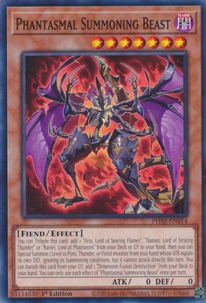 Phantasmal Summoning Beast (PHNI-EN014) - Common - 1st Edition - Phantom Nightmare