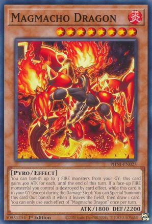Magmacho Dragon (PHNI-EN025) - Common - 1st Edition - Phantom Nightmare