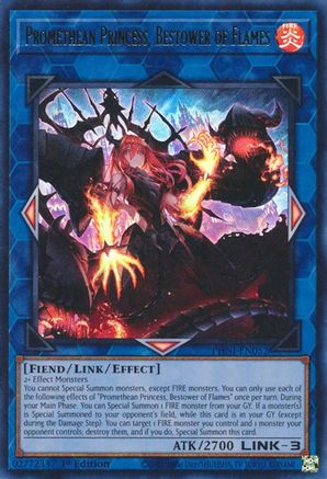 Promethean Princess, Bestower of Flames (PHNI-EN052) - Ultra Rare - 1st Edition - Phantom Nightmare