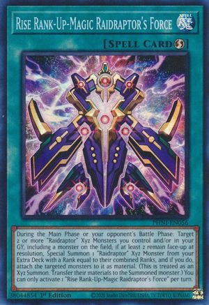 Rise Rank-Up-Magic Raidraptor's Force (PHNI-EN056) - Super Rare - 1st Edition - Phantom Nightmare