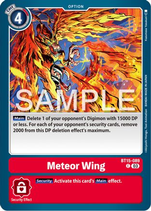 Meteor Wing (BT15-089)  Common - Exceed Apocalypse