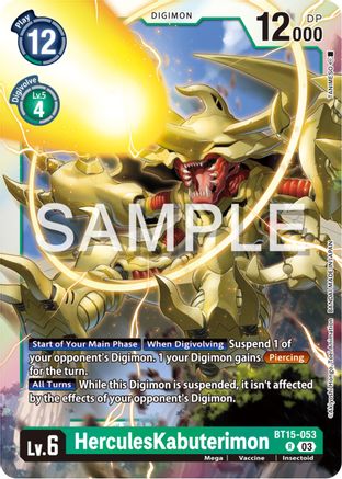 HerculesKabuterimon (BT15-053) Foil Rare - Exceed Apocalypse