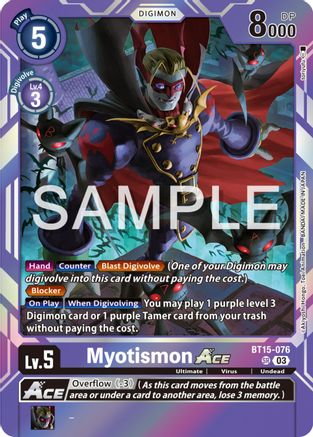 Myotismon ACE (BT15-076) Foil Super Rare - Exceed Apocalypse