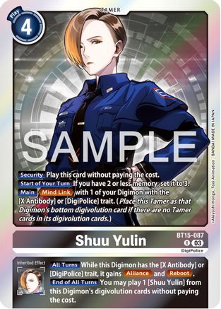 Shuu Yulin (BT15-087) Foil Rare - Exceed Apocalypse