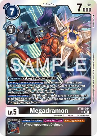 Megadramon (BT15-064) Foil Super Rare - Exceed Apocalypse