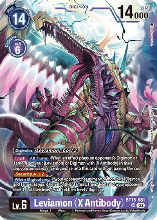 Leviamon (X Antibody) (BT15-081) Foil Super Rare - Exceed Apocalypse