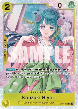 Kouzuki Hiyori (OP06-106) - Foil Super Rare - Wings of the Captain