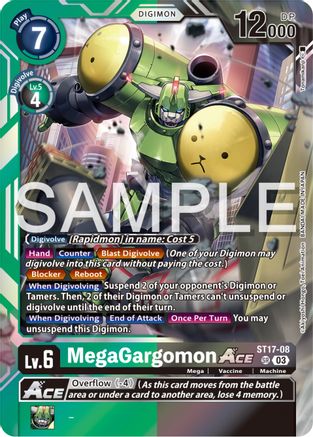 MegaGargomon ACE (ST17-08) Foil Super Rare - Starter Deck 17: Double Typhoon Advanced Deck Set