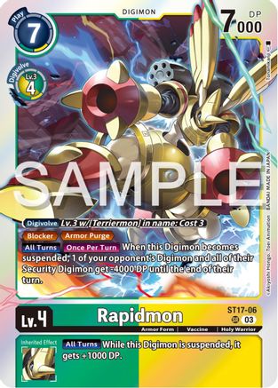 Rapidmon - ST17-06 (ST17-06) Foil Super Rare - Starter Deck 17: Double Typhoon Advanced Deck Set