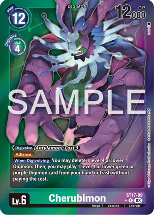Cherubimon (Advanced Deck Set Double Typhoon Secret Pack) (ST17-09) Foil Rare - Starter Deck 17: Double Typhoon Advanced Deck Set