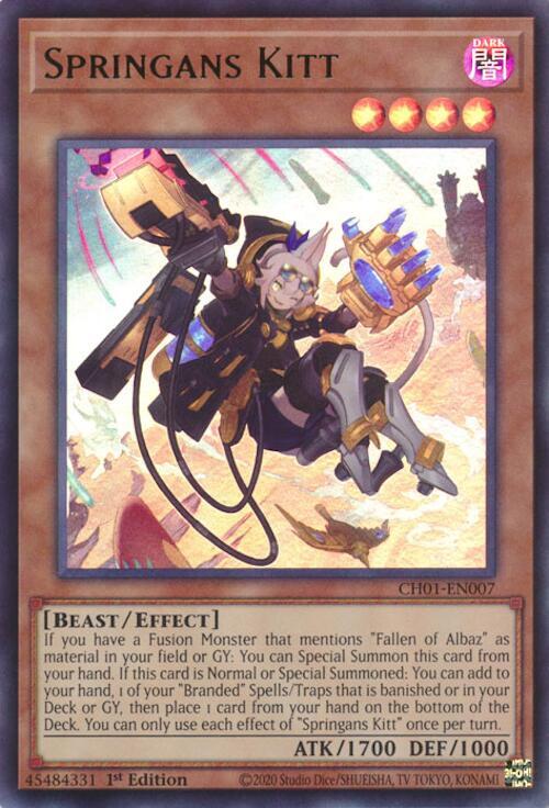 Springans Kitt CH01-EN007 (THE CHRONICLES DECK: The Fallen & The Virtuous (All-Foil Edition))  - 1st Edition