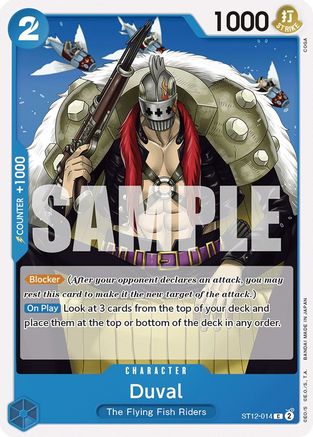 Duval (ST12-014) - Normal Common - Starter Deck 12: Zoro and Sanji