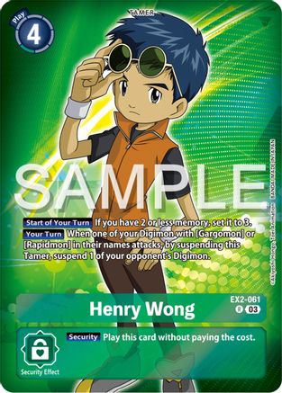 Henry Wong (Reprint) (EX2-061) Foil Rare - Starter Deck 17: Double Typhoon Advanced Deck Set