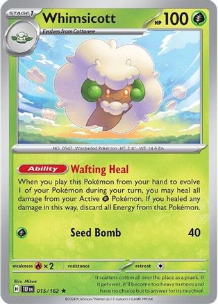 Whimsicott 15 Holofoil - Rare - SV05: Temporal Forces