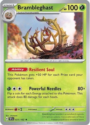Brambleghast 21 Holofoil - Rare - SV05: Temporal Forces
