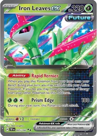 Iron Leaves ex - 025/162 25 Holofoil - Double Rare - SV05: Temporal Forces