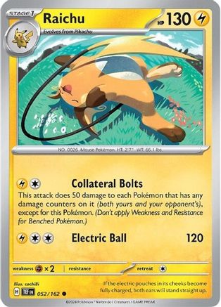 Raichu 52  - Common - SV05: Temporal Forces