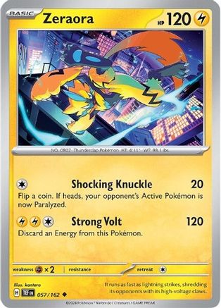 Zeraora 57  - Uncommon - SV05: Temporal Forces