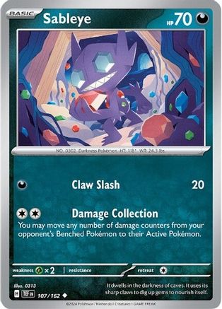 Sableye 107  - Uncommon - SV05: Temporal Forces